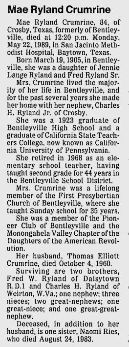 Mae R. Crumrine
